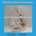 Butterfly Design Keramik Topfhalter mit weißem Seil